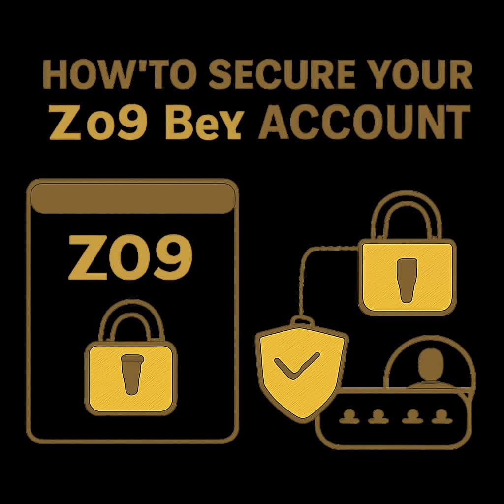 Illustration detailing security measures for Zo9 Bet.