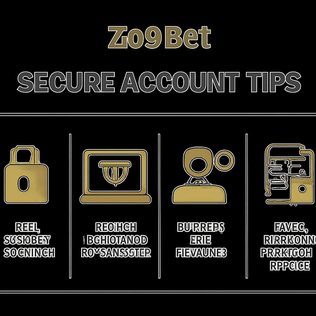 An educational diagram on securing a Zo9 Bet account.