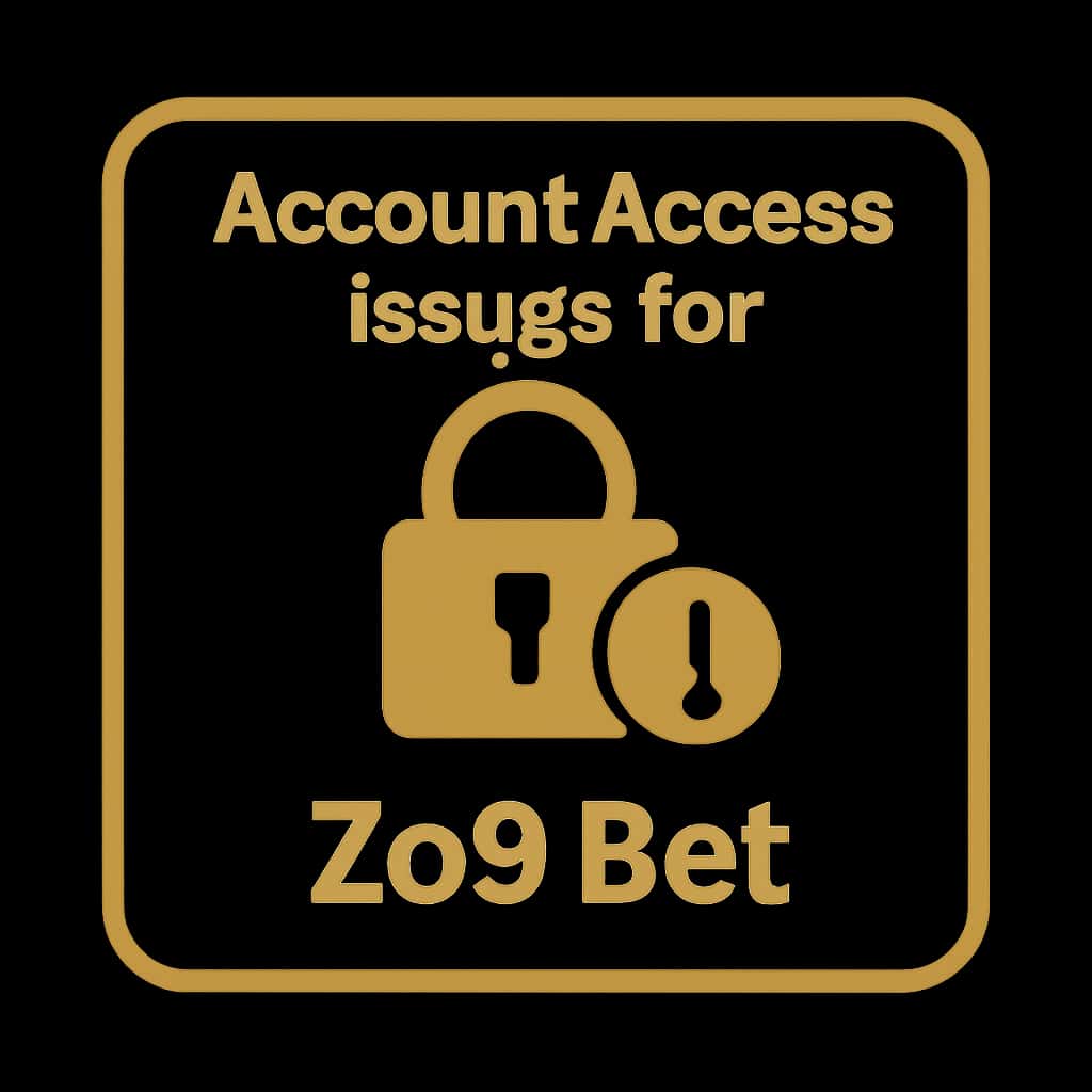 A badge representing help for account access issues at Zo9 Bet.
