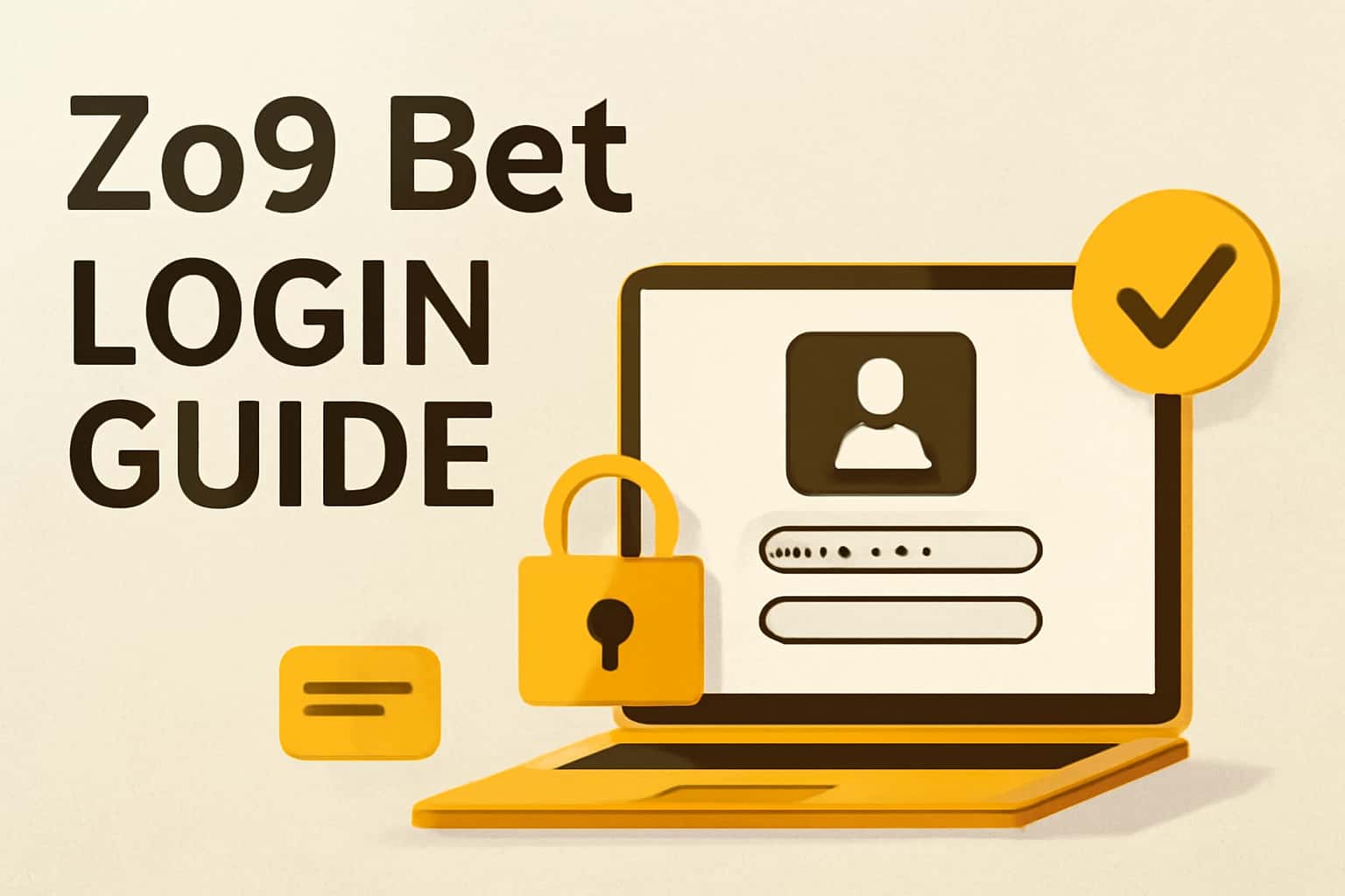 Informational visual representation of the Zo9 Bet Login Guide.