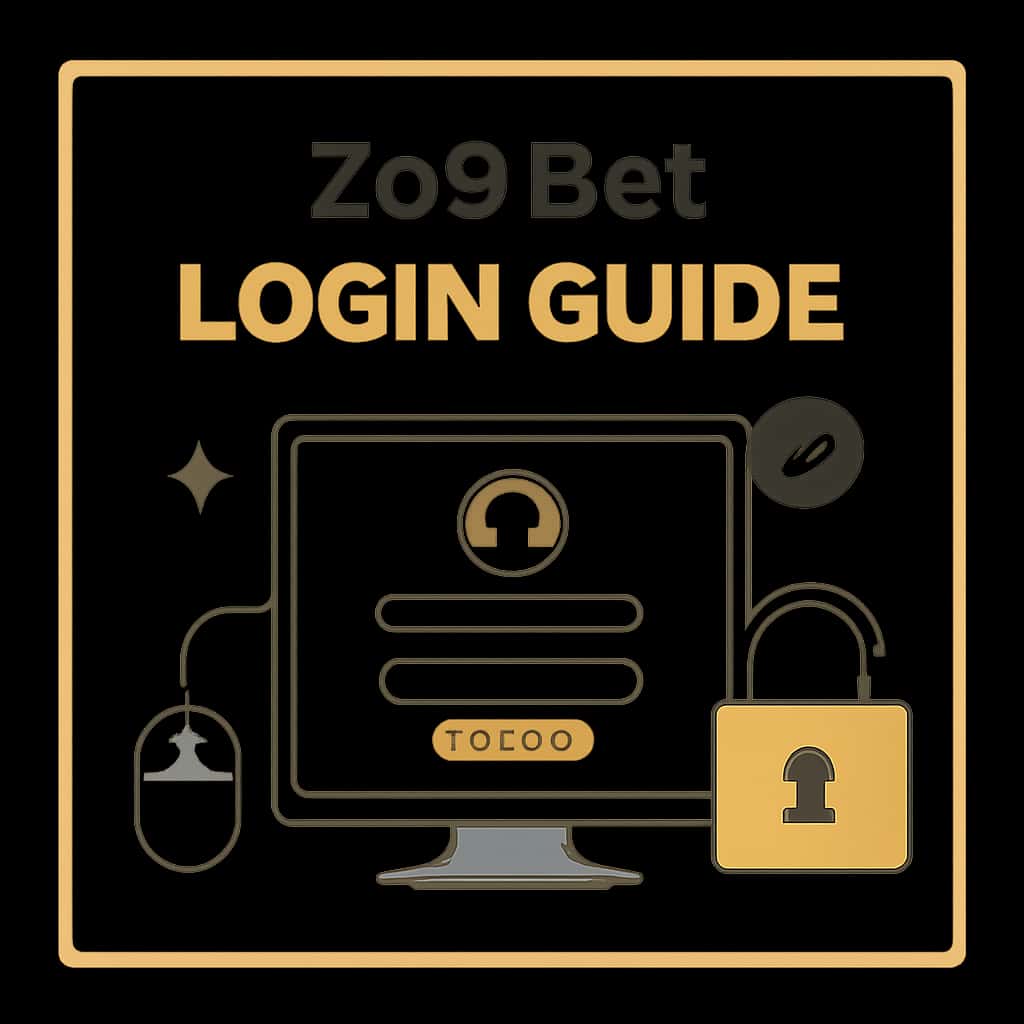 Illustration of the login process for Zo9 Bet.