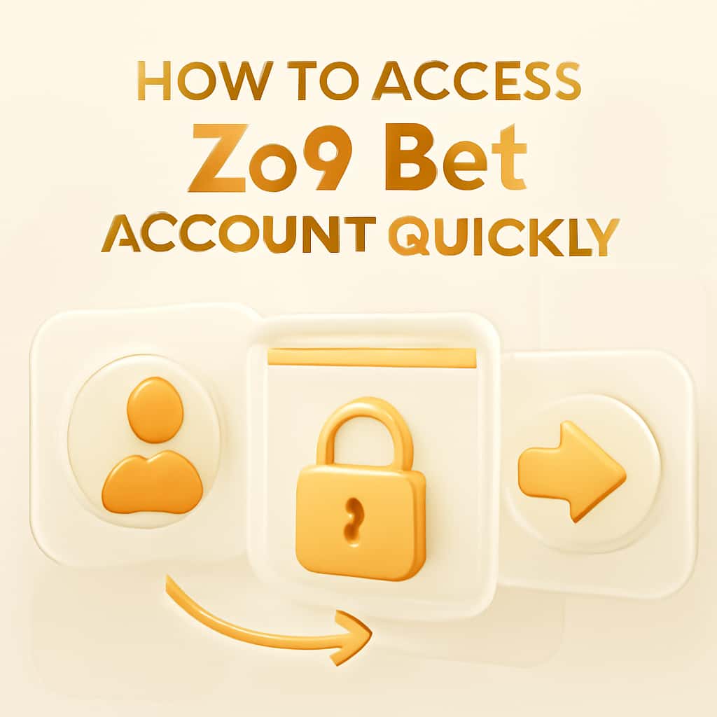Diagram illustrating the steps to access a Zo9 Bet account.