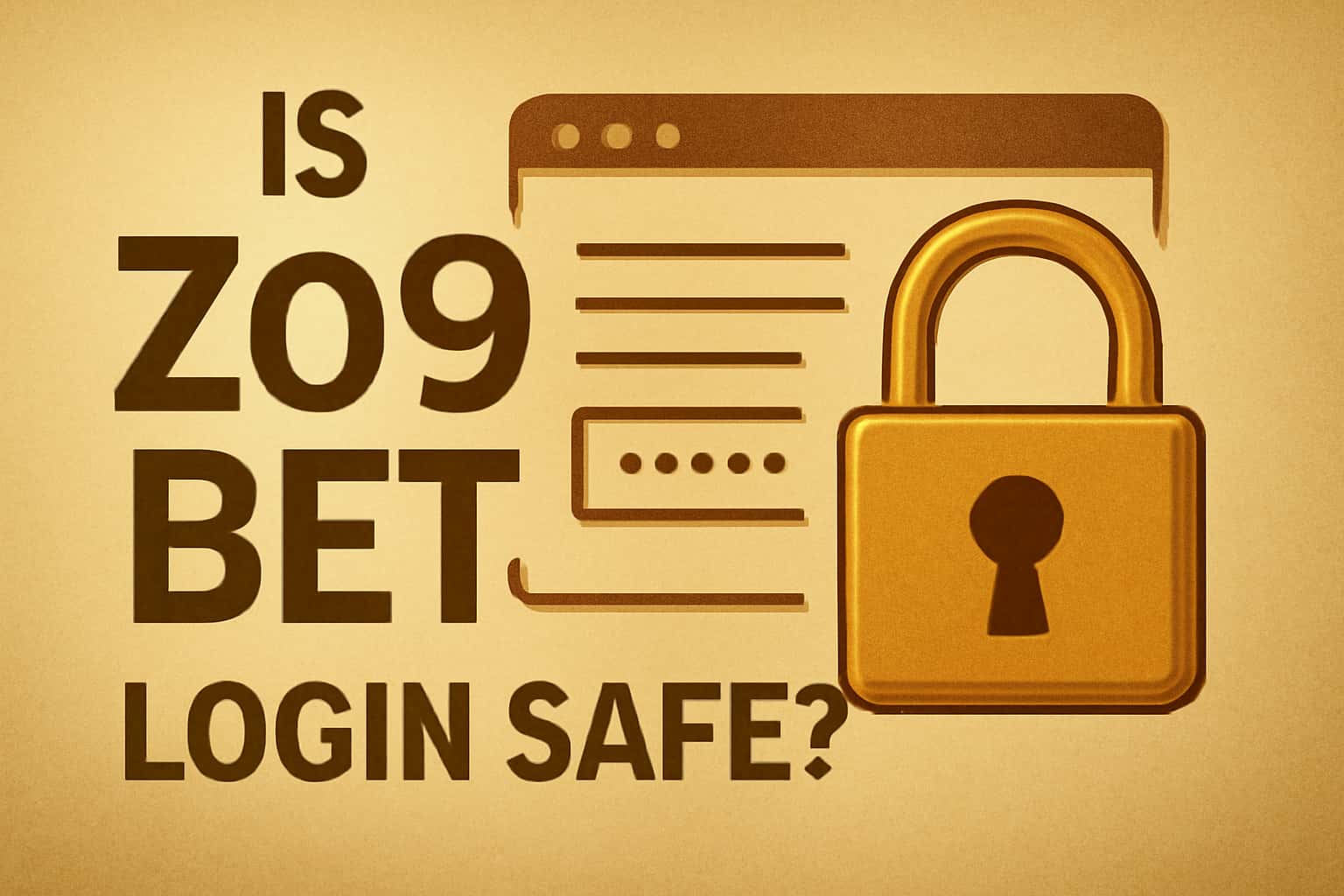 An informational scene about the safety of Zo9 Bet login with emphasis on secure practices.