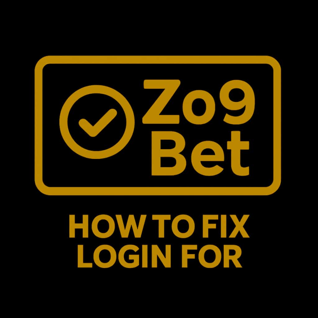 A professional badge design for How to Fix Login for Zo9 Bet.