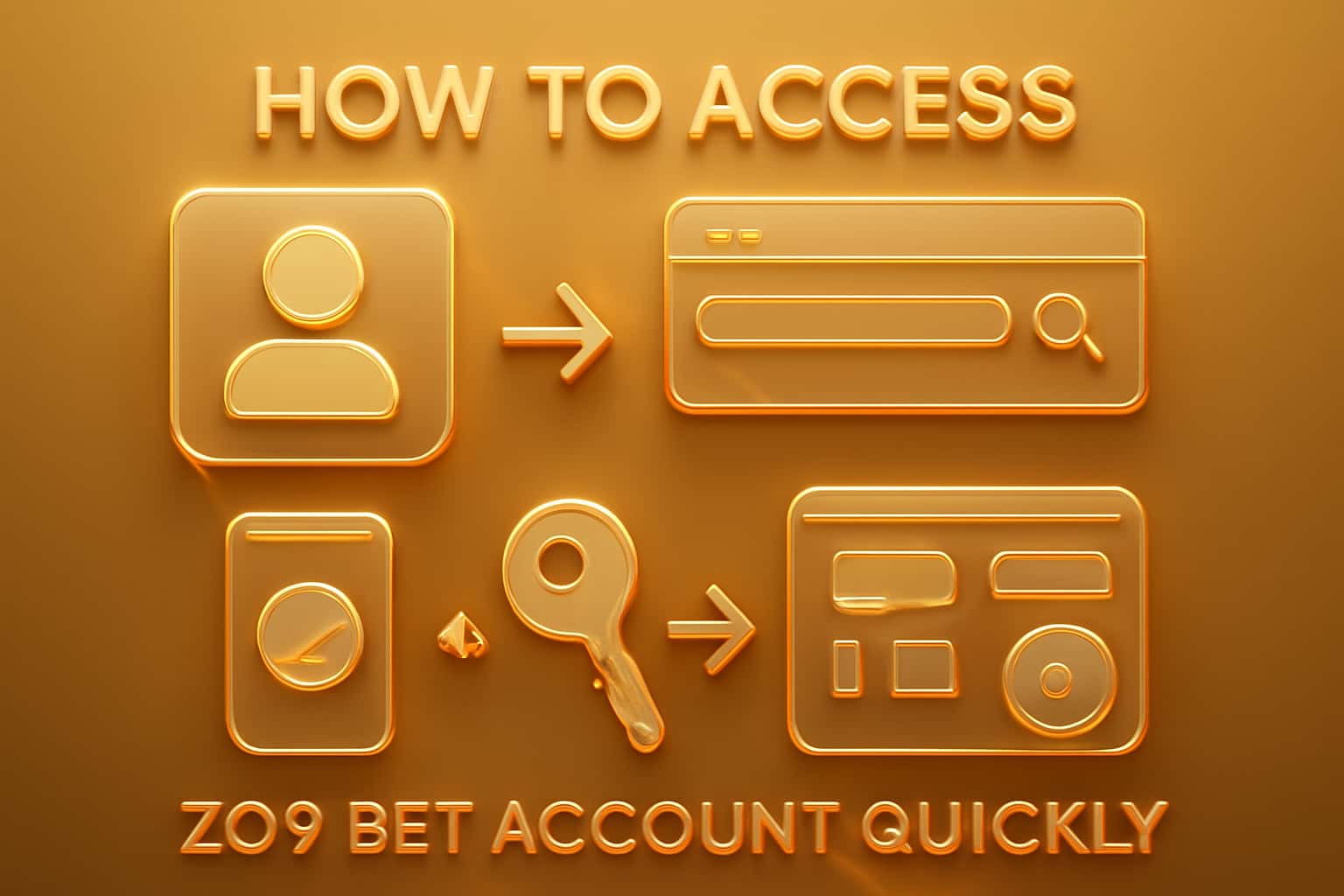 An informative illustration depicting the process of accessing a Zo9 Bet account quickly.