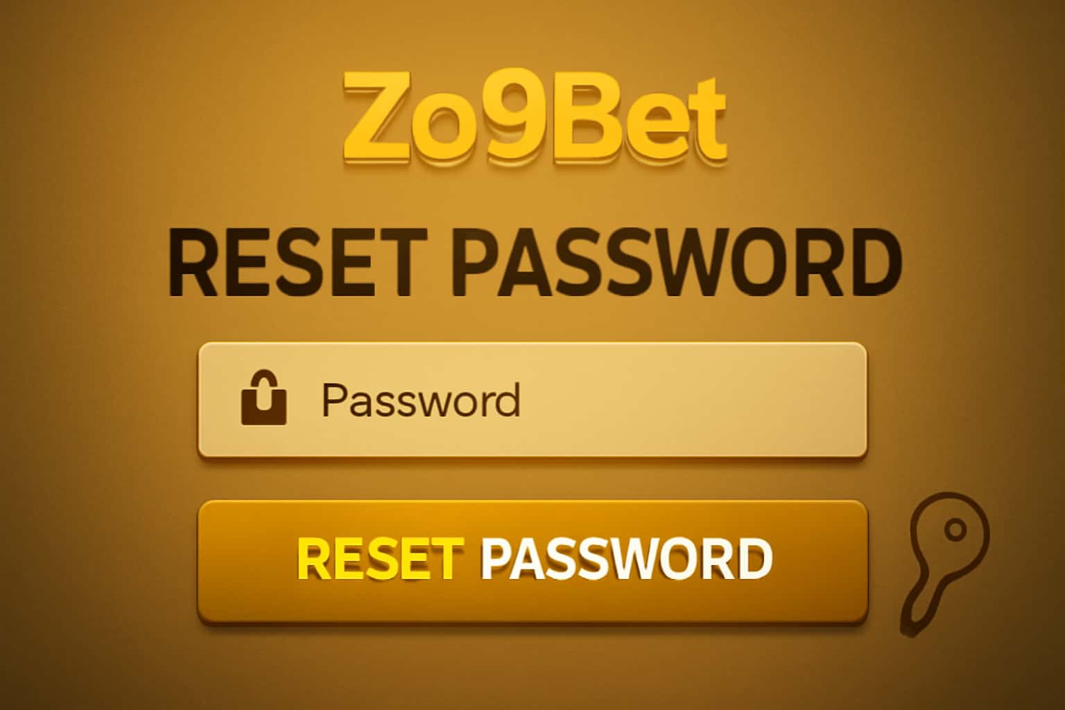 Visual representation of the password reset process for Zo9 Bet.